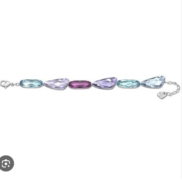 Swarovski Jewelry - Swarovski Swan Signed Allegory Bracelet Blue & Purple Crystals